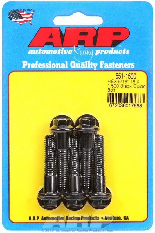 ARP ARP 5/16"-18 X 1.500 hex black oxide bolts (651-1500) SR