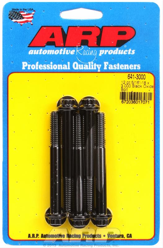ARP ARP 5/16"-18 x 3.000 12pt black oxide bolts (641-3000) SR