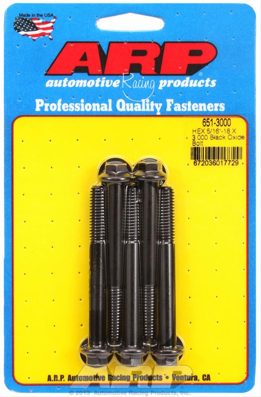 ARP ARP 5/16"-18 X 3.000 hex black oxide bolts (651-3000) SR