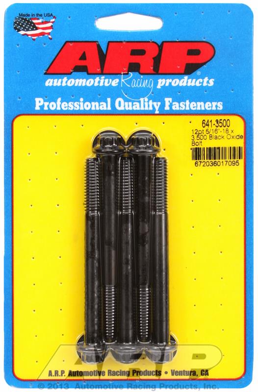 ARP ARP 5/16"-18 x 3.500 12pt black oxide bolts (641-3500) SR
