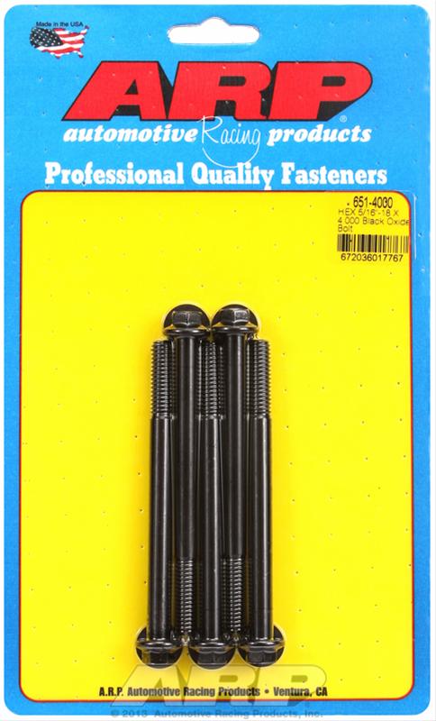 ARP ARP 5/16"-18 X 4.000 hex black oxide bolts (651-4000) SR