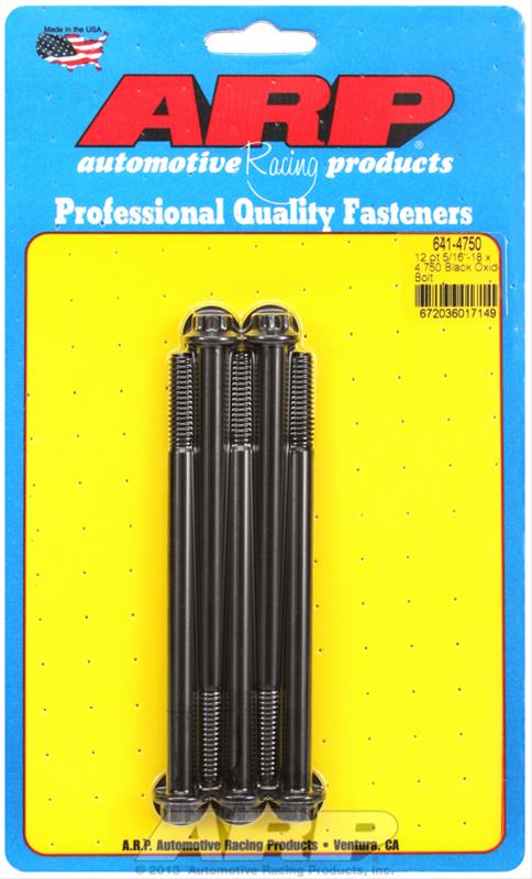 ARP ARP 5/16"-18 x 4.750 12pt black oxide bolts (641-4750) SR