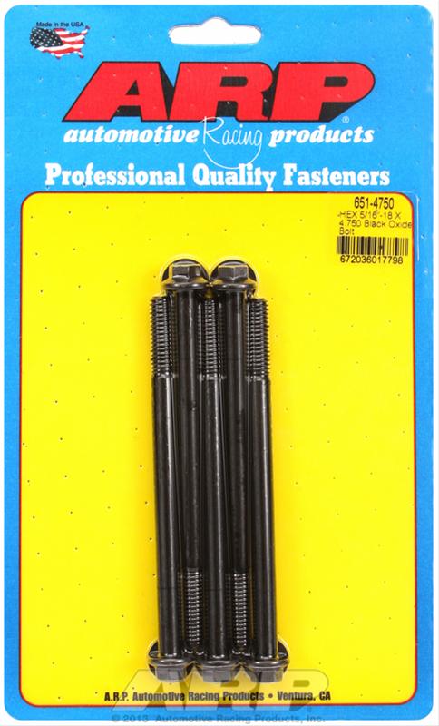 ARP ARP 5/16"-18 X 4.750 hex black oxide bolts (651-4750) SR