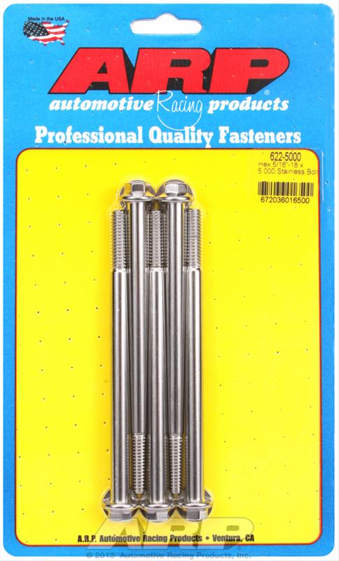 ARP ARP 5/16"-18 x 5.000 hex SS bolts (622-5000) SR