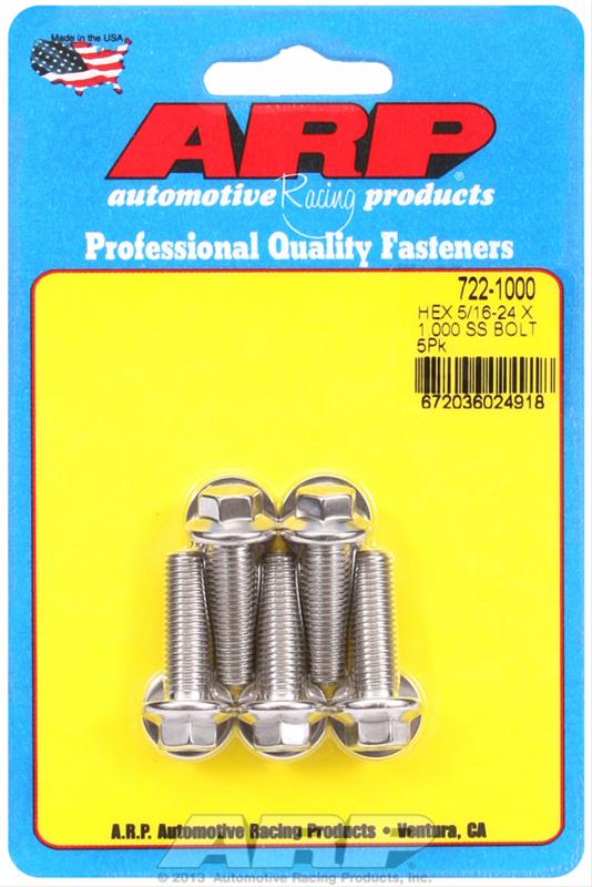 ARP ARP 5/16"-24 x 1.000 hex SS bolts (722-1000) SR
