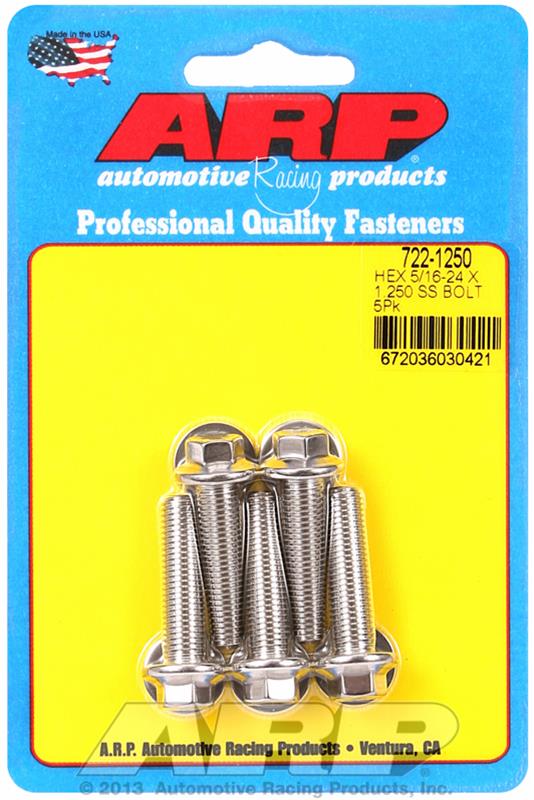 ARP ARP 5/16"-24 x 1.250 hex SS bolts (722-1250) SR