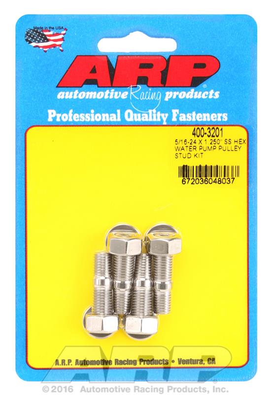 ARP ARP 5/16-24 X 1.250 SS hex water pump pulley stud kit (400-3201) SR