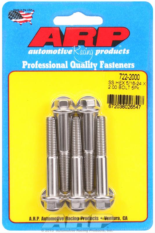 ARP ARP 5/16"-24 x 2.000 hex SS bolts (722-2000) SR