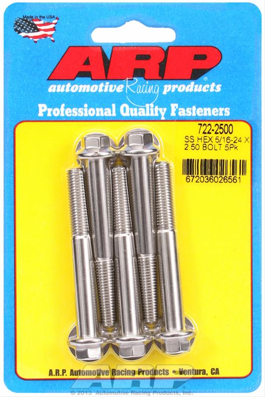ARP ARP 5/16"-24 x 2.500 hex SS bolts (722-2500) SR