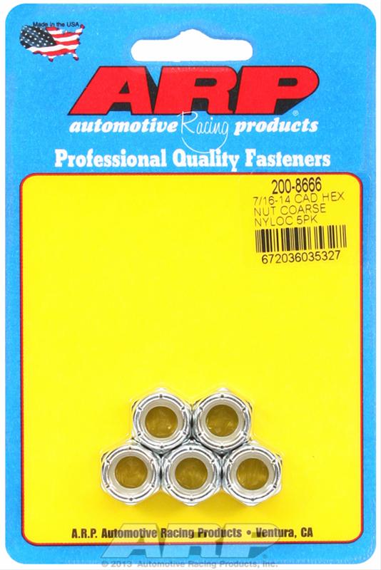 ARP ARP 7/16-14 cad coarse nyloc hex Nut Kit 5 Pack (200-8666) SR