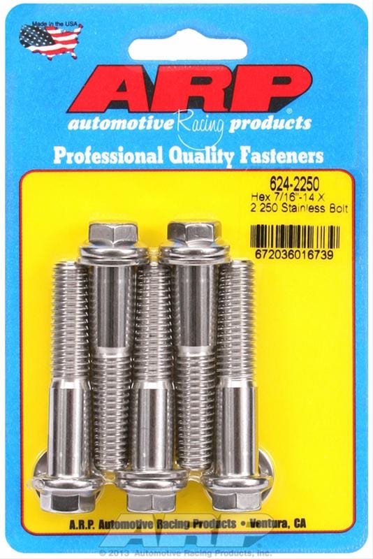 ARP ARP 7/16"-14 X 2.250 hex 1/2 wrenching SS bolts (624-2250) SR