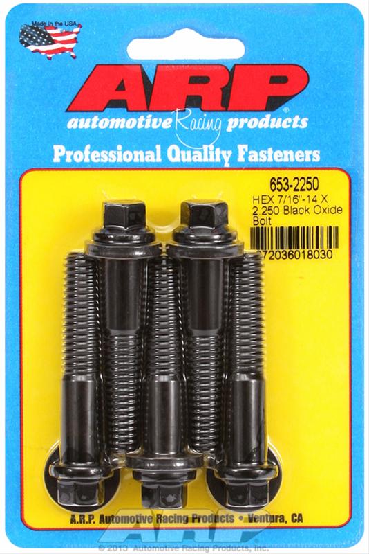 ARP ARP 7/16"-14 X 2.250 hex black oxide bolts (653-2250) SR