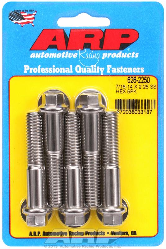 ARP ARP 7/16"-14 X 2.250 hex SS bolts (626-2250) SR