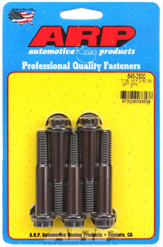 ARP ARP 7/16"-14 X 2.500 12pt 1/2 wrenching black oxide bolts (645-2500) SR