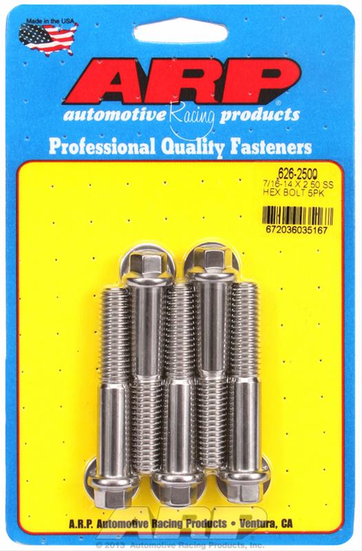 ARP ARP 7/16"-14 X 2.500 hex SS bolts (626-2500) SR