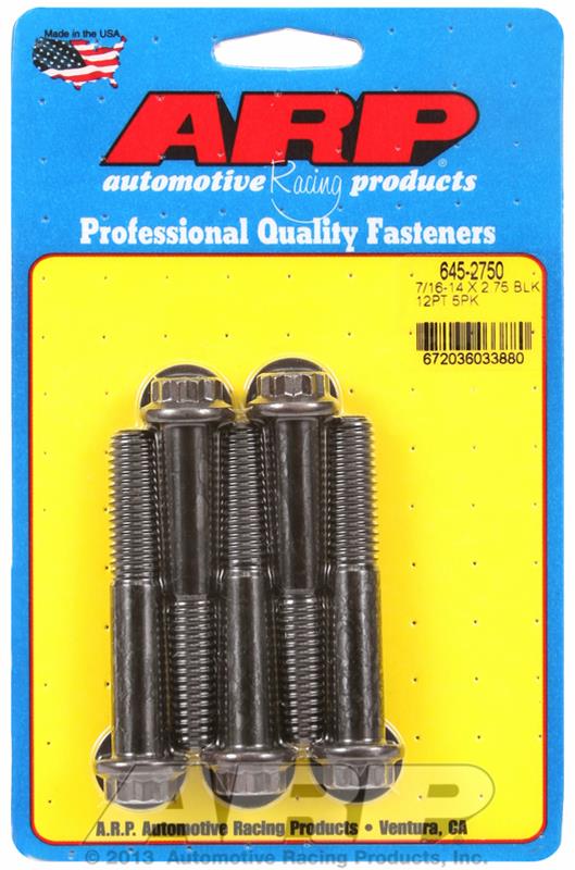 ARP ARP 7/16"-14 X 2.750 12pt 1/2 wrenching black oxide bolts (645-2750) SR