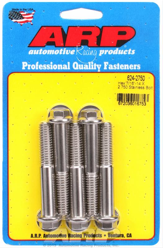 ARP ARP 7/16"-14 X 2.750 hex 1/2 wrenching SS bolts (624-2750) SR