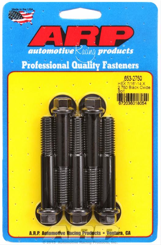 ARP ARP 7/16"-14 X 2.750 hex black oxide bolts (653-2750) SR