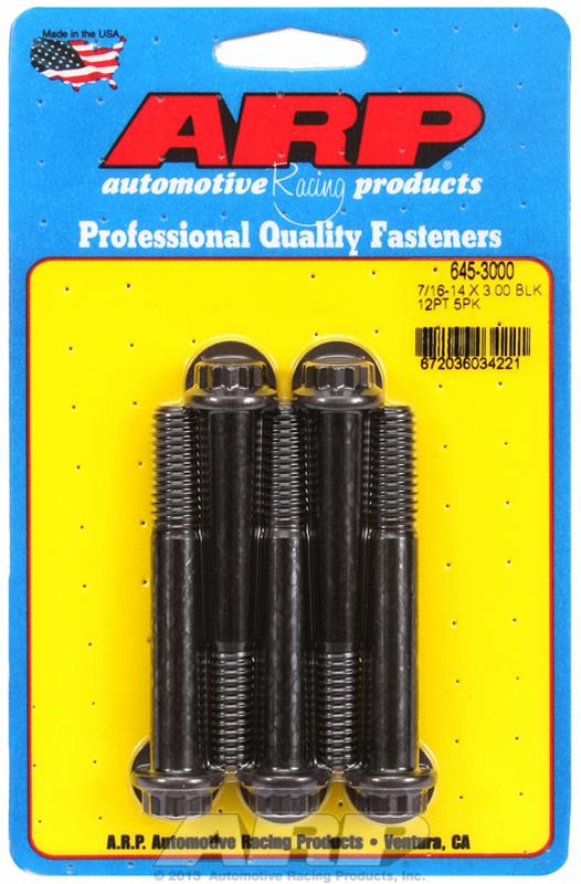 ARP ARP 7/16"-14 X 3.000 12pt 1/2 wrenching black oxide bolts (645-3000) SR