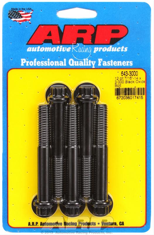 ARP ARP 7/16"-14 x 3.000 12pt black oxide bolts (643-3000) SR