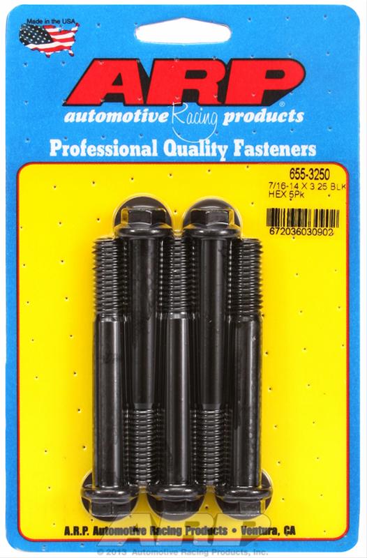 ARP ARP 7/16"-14 X 3.250 hex 1/2 wrenching black oxide bolts (655-3250) SR