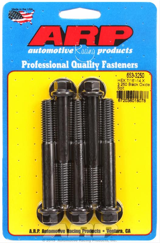 ARP ARP 7/16"-14 X 3.250 hex black oxide bolts (653-3250) SR