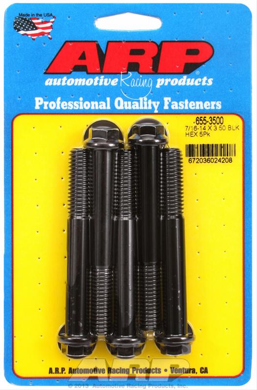 ARP ARP 7/16"-14 X 3.500 hex 1/2 wrenching black oxide bolts (655-3500) SR