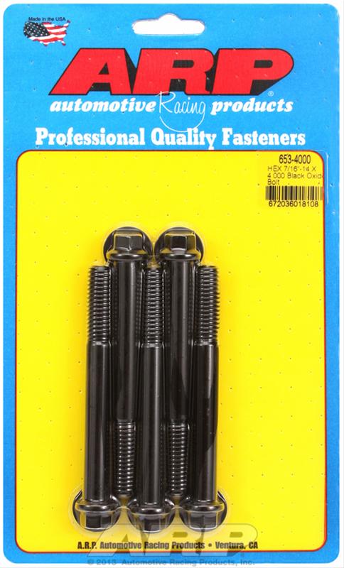 ARP ARP 7/16"-14 X 4.000 hex black oxide bolts (653-4000) SR