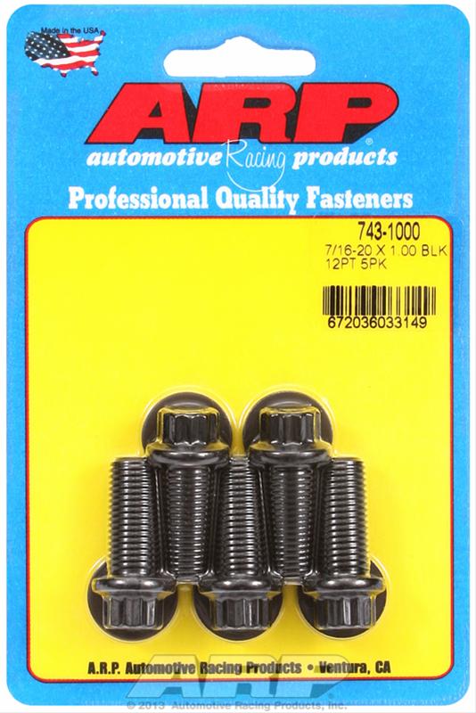 ARP ARP 7/16"-20 x 1.000 12pt black oxide bolts (743-1000) SR
