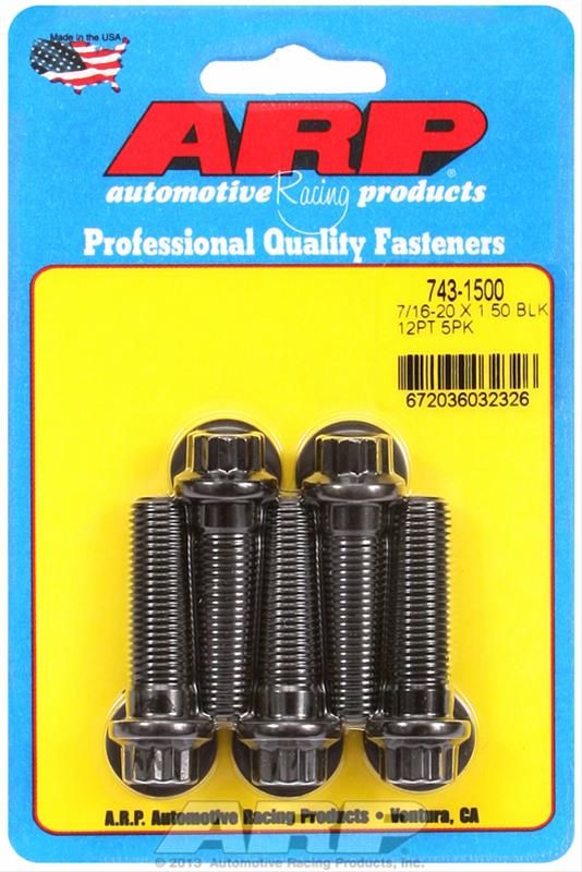 ARP ARP 7/16"-20 x 1.500 12pt black oxide bolts (743-1500) SR