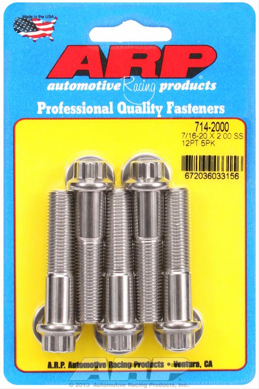 ARP ARP 7/16"-20 x 2.000 12pt SS bolts (714-2000) SR