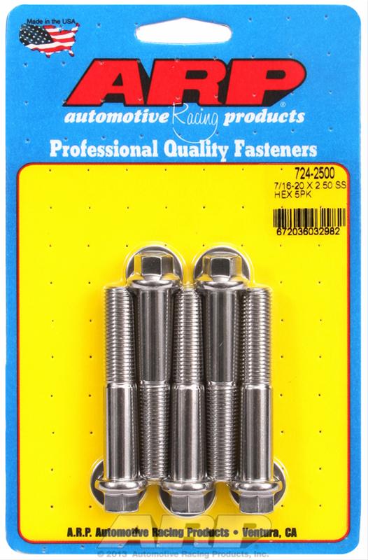ARP ARP 7/16"-20 x 2.500 hex SS bolts (724-2500) SR