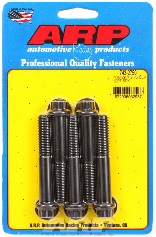 ARP ARP 7/16"-20 x 2.750 12pt black oxide bolts (743-2750) SR