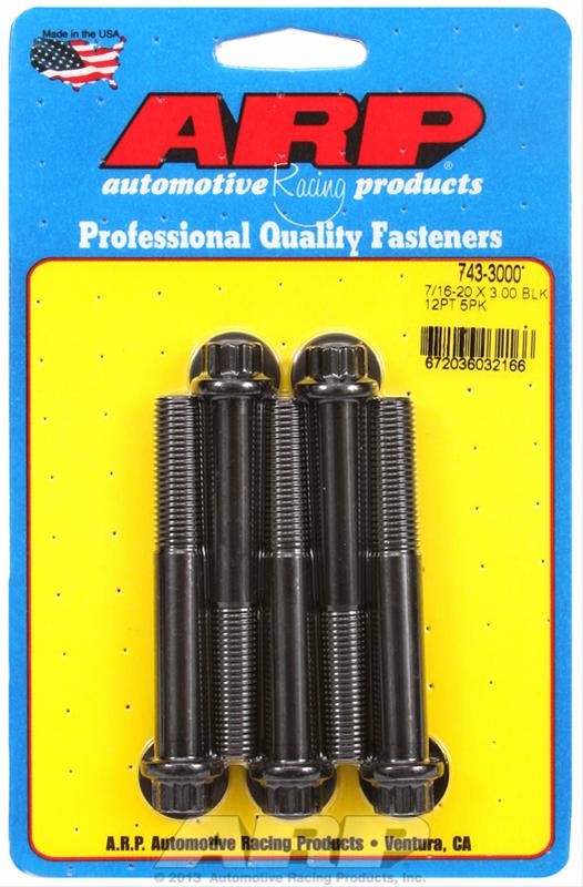 ARP ARP 7/16"-20 x 3.000 12pt black oxide bolts (743-3000) SR