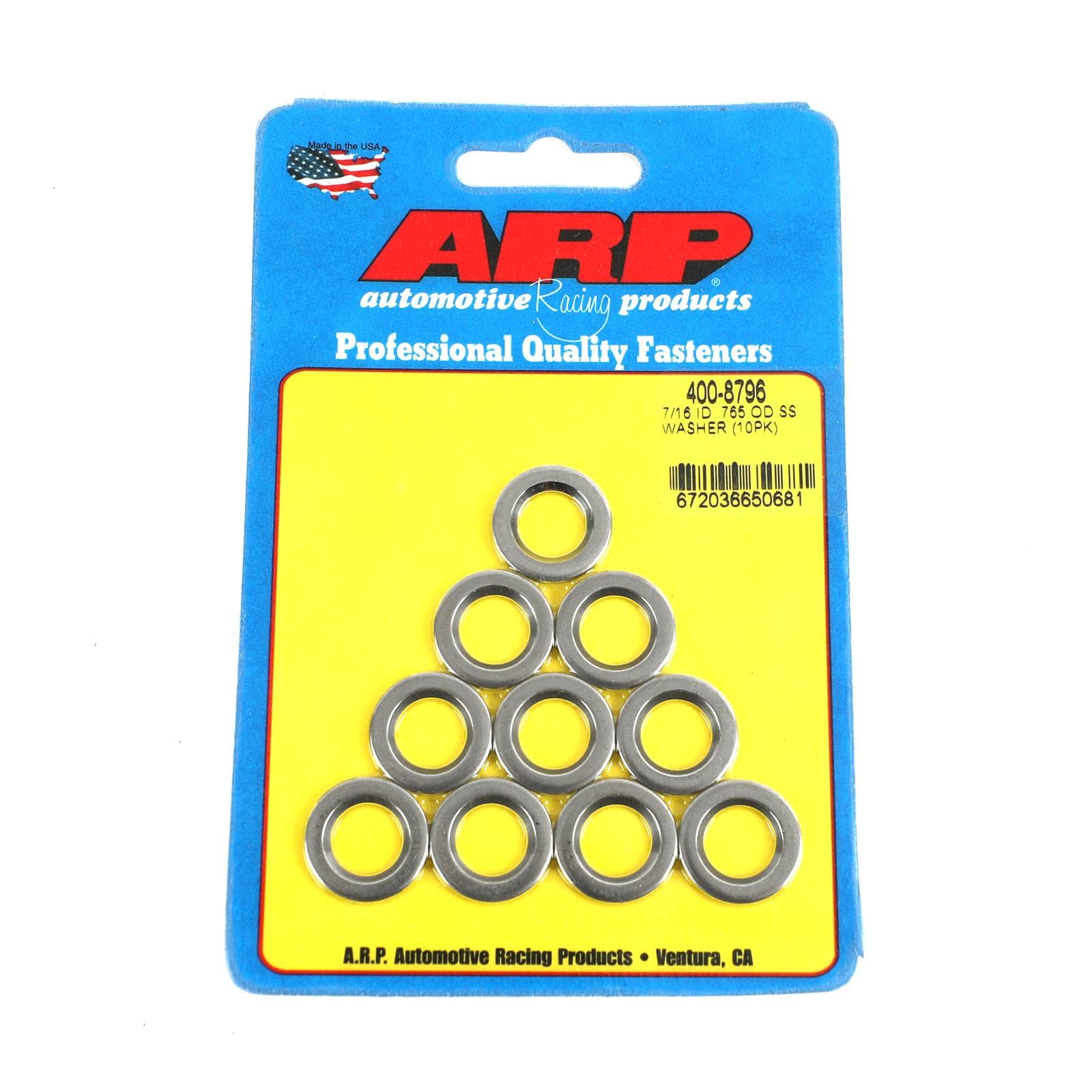 ARP ARP 7/16 ID .765 OD SS washer (400-8796) SR