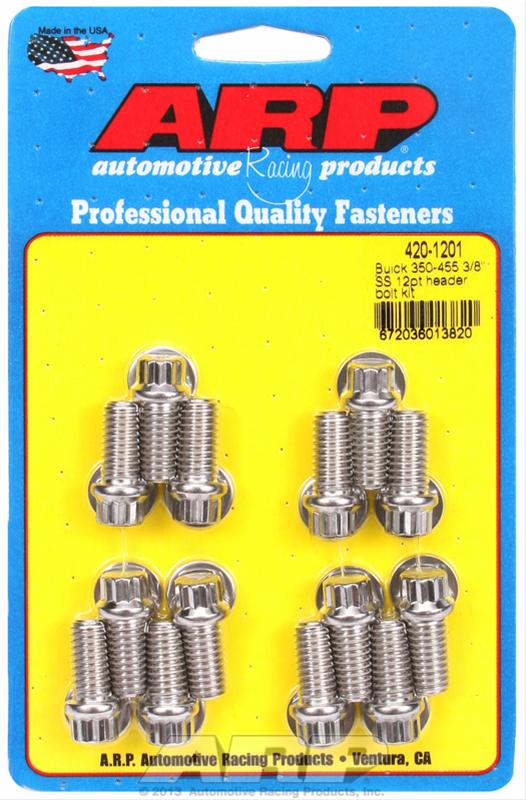 ARP ARP Buick 350-455 3/8" SS 12pt header bolt kit (420-1201) SR