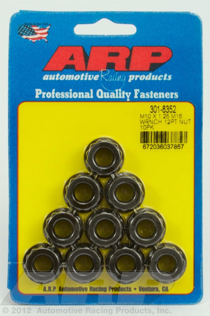 ARP ARP M10 X 1.25 M16 socket 12pt Nut Kit 10 Pack (301-8352) SR