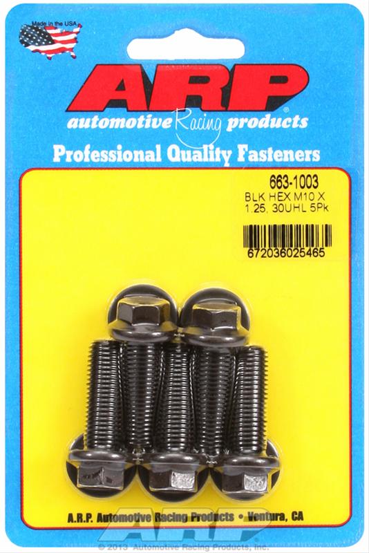 ARP ARP M10 x 1.25 x 30 hex black oxide bolts (663-1003) SR