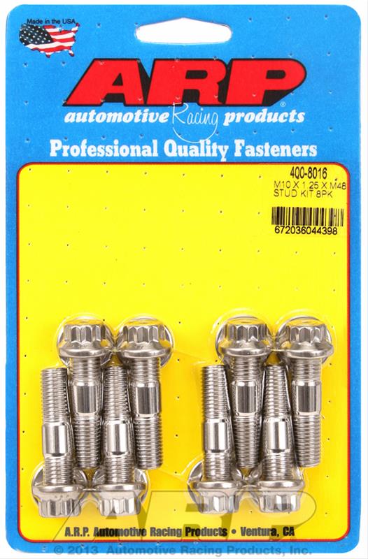 ARP ARP M10 X 1.25 X 48mm broached stud kit 8pcs (400-8016) SR