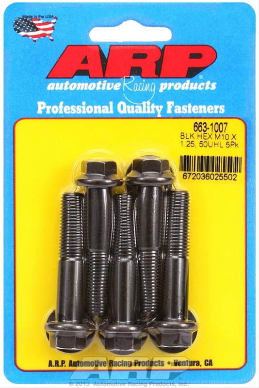 ARP ARP M10 x 1.25 x 50 hex black oxide bolts (663-1007) SR