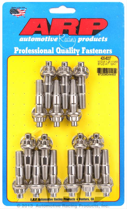 ARP ARP M10 X 1.25 X 55mm broached stud kit 16pcs (400-8037) SR