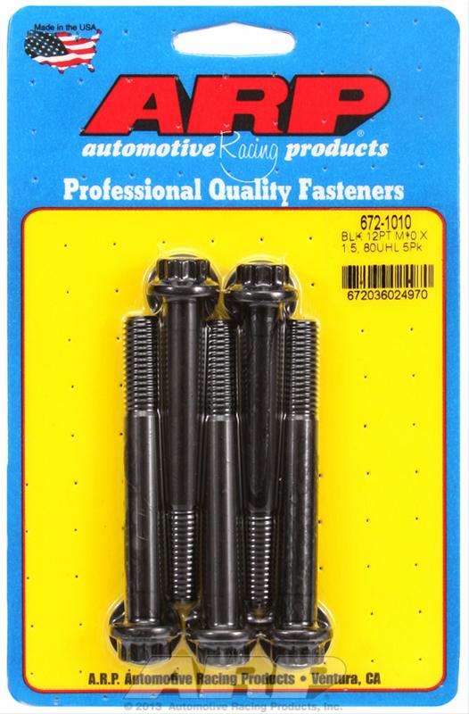 ARP ARP M10 x 1.50 x 80 12pt black oxide bolts (672-1010) SR
