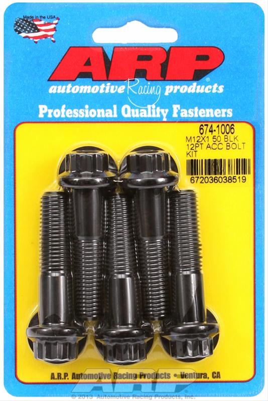 ARP ARP M12 x 1.50 x 50 12pt black oxide bolts (674-1006) SR