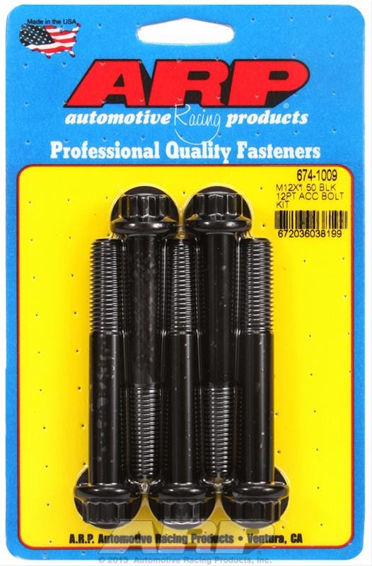ARP ARP M12 x 1.50 x 80 12pt black oxide bolts (674-1009) SR