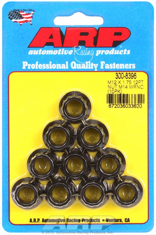 ARP ARP M12 X 1.75 M14 socket 12pt Nut Kit 10 Pack (300-8396) SR