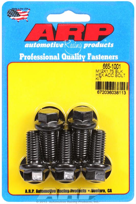 ARP ARP M12 x 1.75 x 25 hex black oxide bolts (665-1001) SR