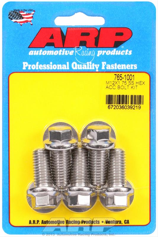 ARP ARP M12 x 1.75 x 25 hex SS bolts (765-1001) SR