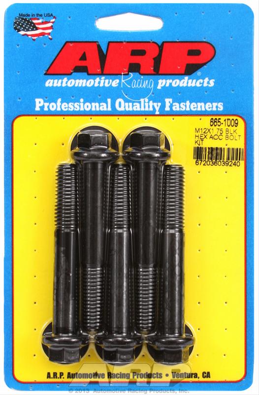 ARP ARP M12 x 1.75 x 80 hex black oxide bolts (665-1009) SR