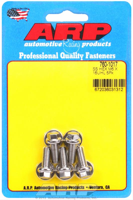 ARP ARP M6 x 1.00 x 16 hex SS bolts (760-1017) SR