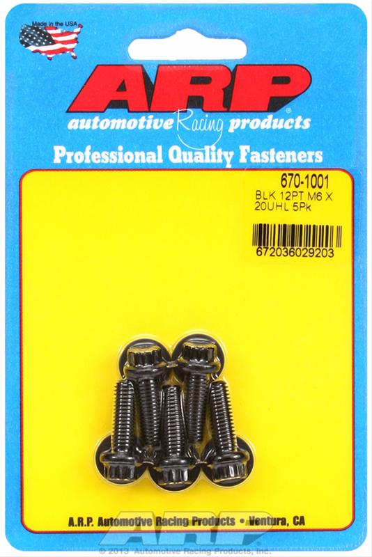 ARP ARP M6 x 1.00 x 20 12pt black oxide bolts (670-1001) SR